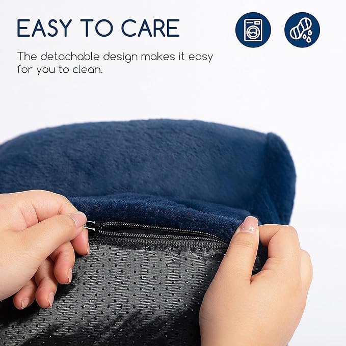 Hollypet Fluffy Plush Dog Cat Pet Couch Soft Calming Sofa Bed for Medium Small Cats and Dogs, Gray,28"x21"x10"