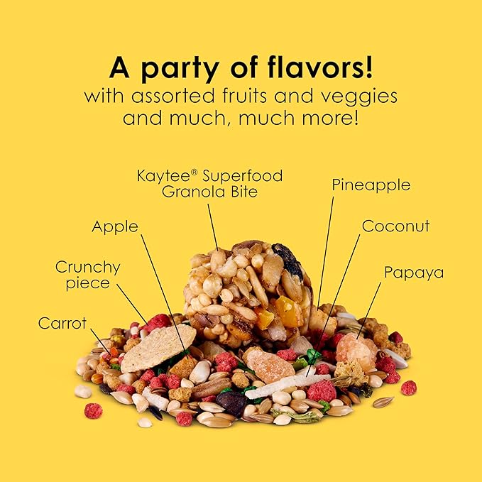 Kaytee Fiesta Parakeet Food, Nutritious and Fun Blend, Supports Skin, Feather, Digestion, Brain and Heart Health, 4.5 pounds