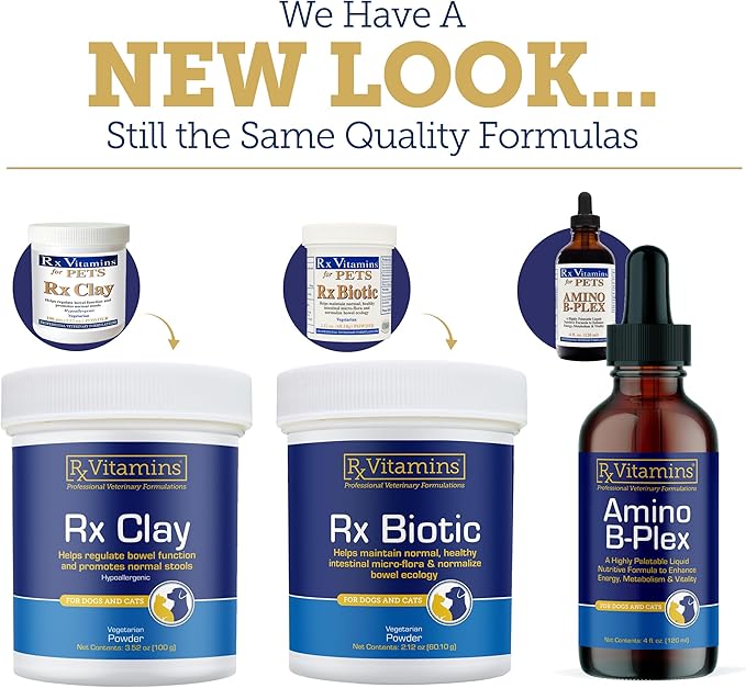 Rx Vitamins Rx Biotic - Probiotic Powder for Dogs and Cats - Cat Digestive Support & Probiotic for Dogs Gut Health - Dog Probiotics for Digestive Health - 1.25oz