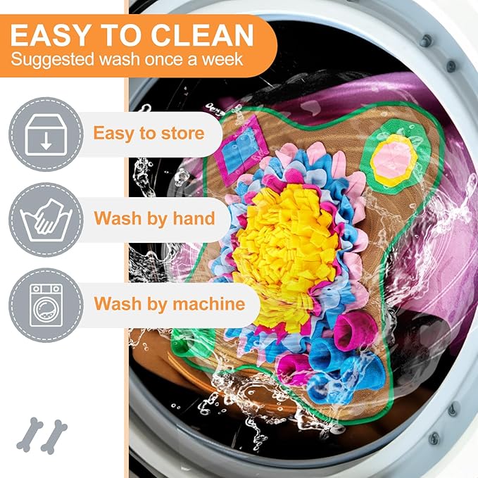 Pet Snuffle Mat for Dogs Sniffle Interactive Treat Game for Boredom Anxiety Relief Dog Feeding Mat Enrichment Dog Puzzles for Dogs Encourages Natural Foraging Skills & Mental Stimulation