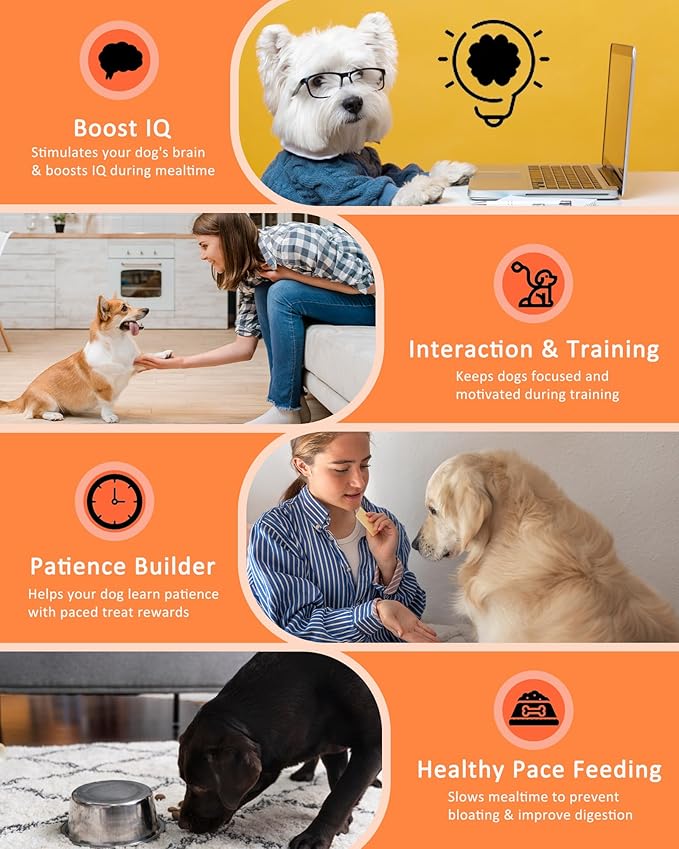 Interactive Dog Puzzle Toys Treat Dispenser Dog Toys, Duck Shape Slow Feeder for Small Medium Dogs Eenrichment Toys, Promotes IQ Training Reduces Bloating Anti Gulping for Dogs and Cats