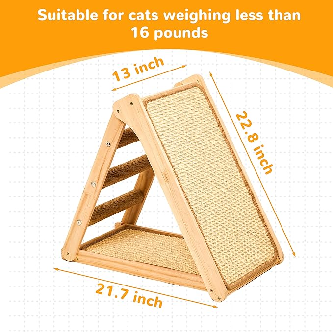 Large Sisal Cat Scratching Post, Durable Cat Scratcher for Large Cats, No Assembly Vertical Cat Scratcher, Kitten Scratching Post