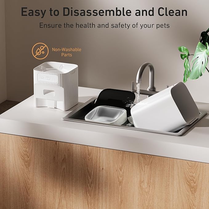 7L/29 Cups Automatic Dog Feeder, 5G WiFi Auto Cat Feeder with Desiccant Bag, Cat Food Dispenser, App Remote Feeding, Stainless Steel Bowl, Dual Power Supply, Ideal for 2-15mm Dry Food