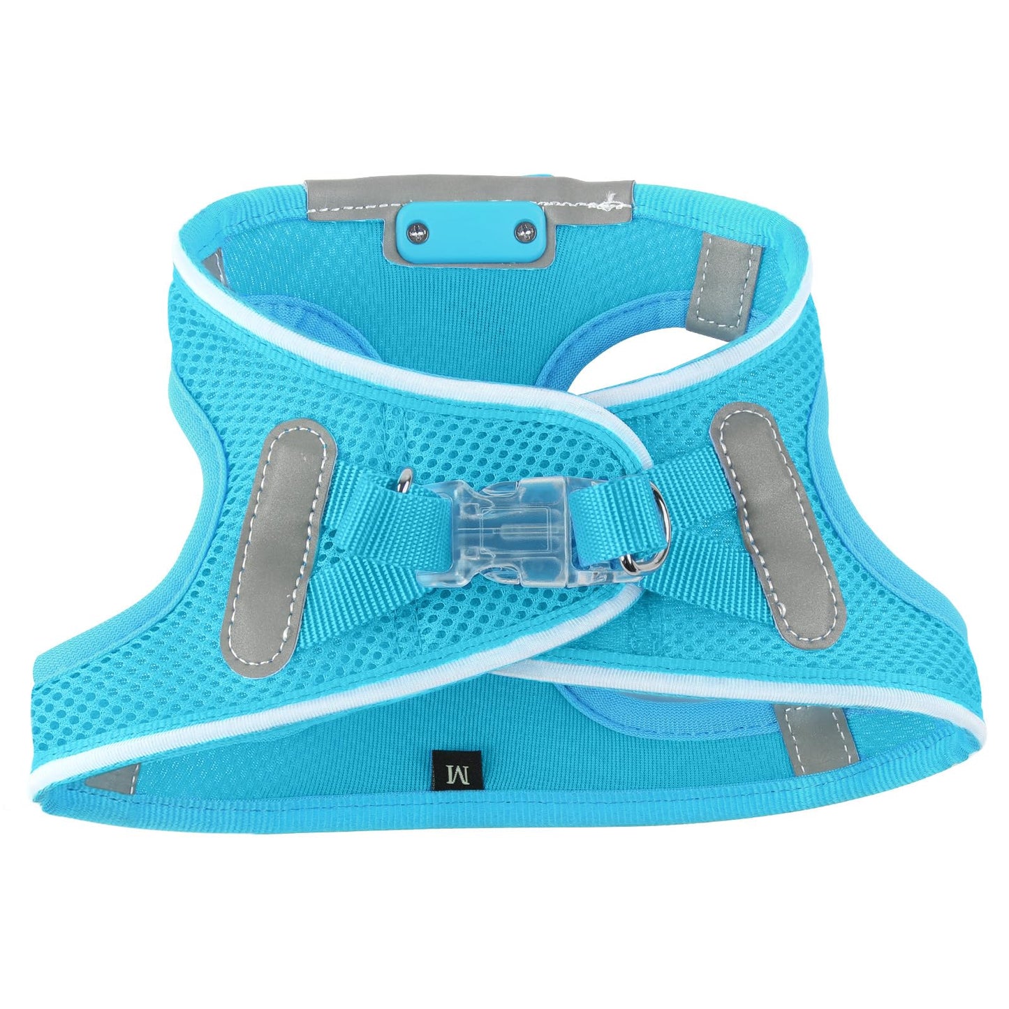 Light Up Dog Harness,Rechargeable LED Dog Harness for Small Medium Large Dogs,Reflective Lighted Safety Vest for Night Walking & Camping,Lightweight & Adjustable,Blue,XS