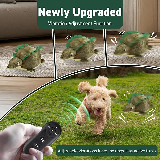 QDAN Interactive Dog Toys: [ 2025 Newly Upgraded] Remote Control, Rechargeable Dog Toys to Keep Them Busy, Squeaky Soccer Balls for Small Medium Pets, Crocodile Style