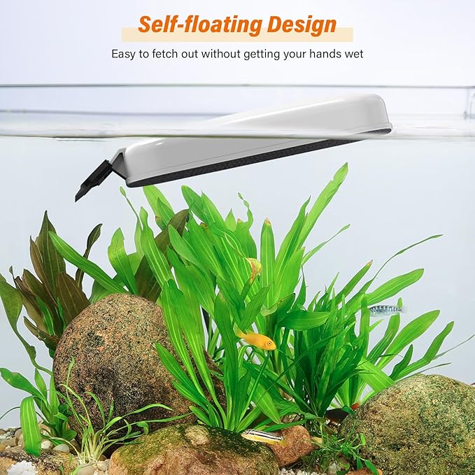 fishkeeper Magnetic Aquarium Fish Tank Glass Cleaner - Exquisite & Super Strong Magnetism, Double Side Floating Algae Scraper Cleaning Tools for 0.1 to 0.7 Inch Glass Tanks (Mini/M/L/XL)