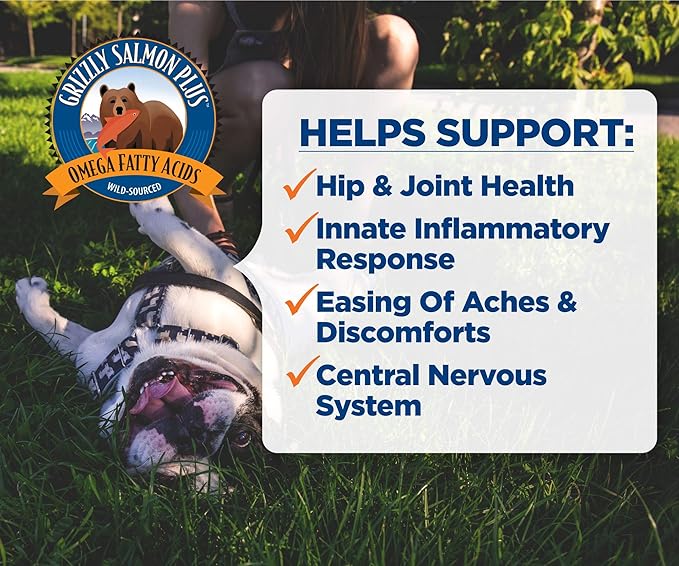 Grizzly Pet Products Salmon Plus Omega 3-6-9 Food Supplement for Dogs and Cats, 32 Ounce