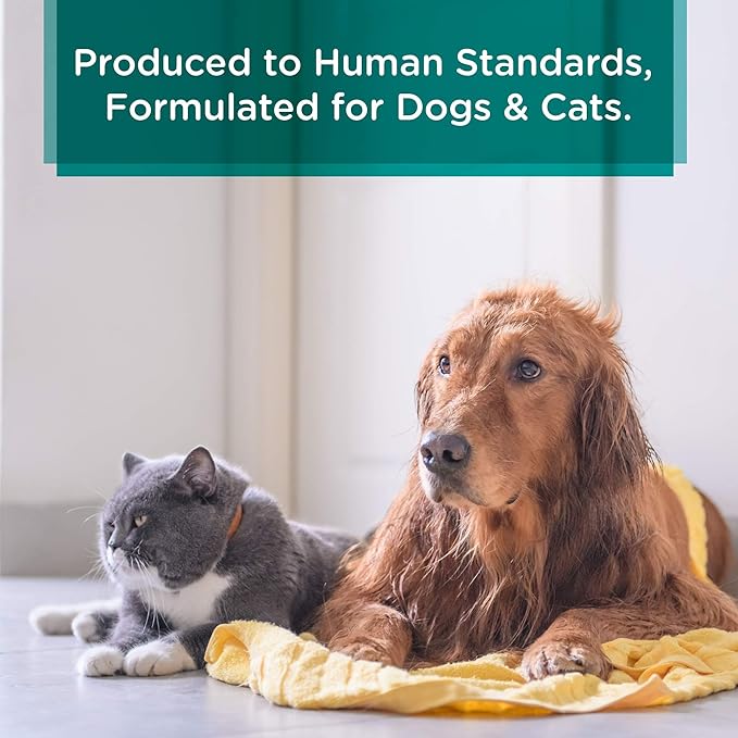 Lillian Ruff Calming Oatmeal Pet Conditioner for Dry Skin & Itch Relief with Aloe & Hydrating Essential Oils - Replenish Moisture & Deodorize - Dog Conditioner Normal/Sensitive Skin (Gallon & Pump)