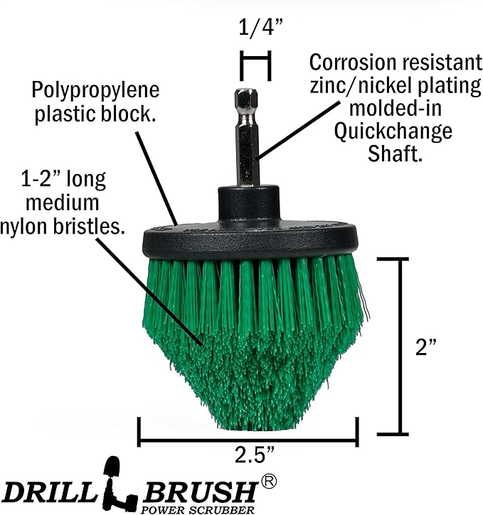 Household Cleaning Electric Spin Scrubber Set - Cast Iron Power Cleaner - Kitchen Cleaning Supplies - Kitchen Scrub Brush Tools for a Cleaner Home - Cast Iron Scrubber - Dish Brush - Wall Scrubbing