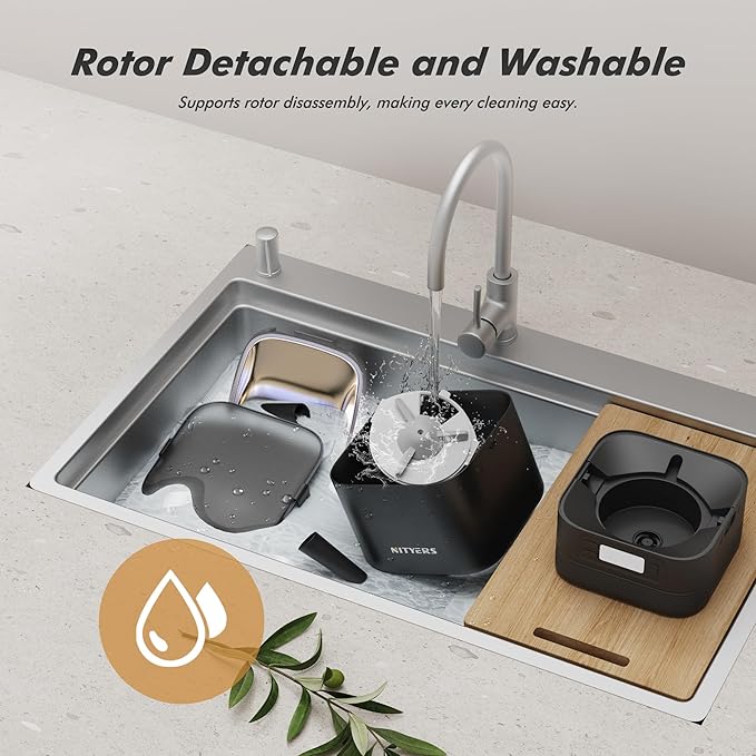 Automatic Cat Feeder - Nityers 4L Timed Cat Dry Food Dispenser with Stainless Steel Bowl,1-6 Meals Per Day, Programmable Portion Size, Detachable Washable, Auto Pet Feeder for Cats and Small Dogs