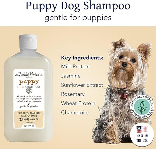 Bobbi Panter Puppy Dog Shampoo, Milk & Honey Fragrance, Nourishing & Gentle, Concentrated 30:1, 14 oz., Made in The USA