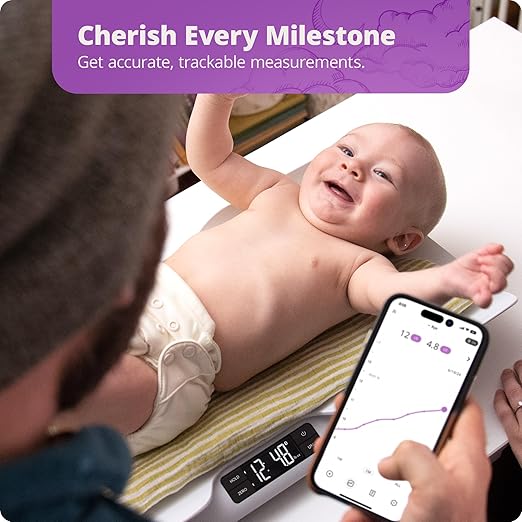 Greater Goods Smart Bluetooth Baby Scale with in-House Algorithm for Wiggly Babies, Infants, and Toddlers