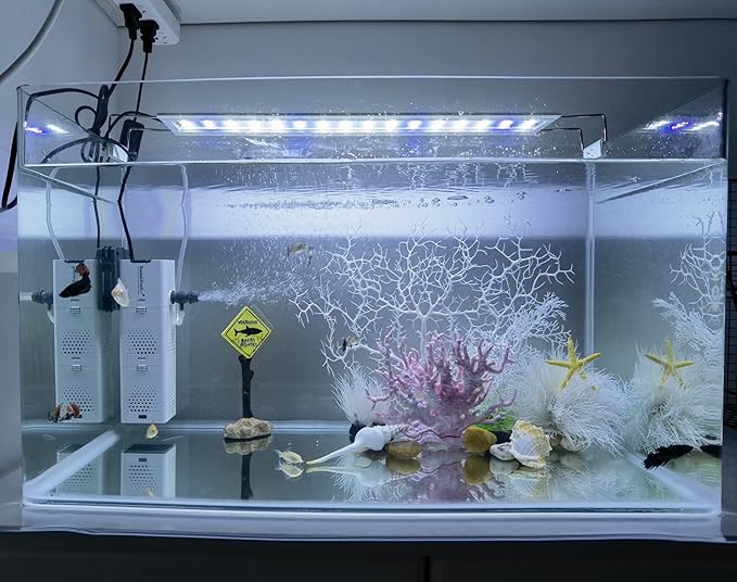 Fish Tank Decorations (fish tank not included), aquarium coral decorations and Aquarium Artificial Plastic Plants Set, betta fish tank accessories coral ornaments aquarium coral Aquarium Décor