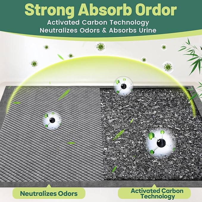 Gimars XXXL 31"x47" 40 Counts Odor-Control Charcoal Pee Pads for Dogs, Super-Absorbent and Leak-Proof Pet Training Pee Pads, Disposable Charcoal Puppy Pads Suitable for Dogs, Cats and Rabbits