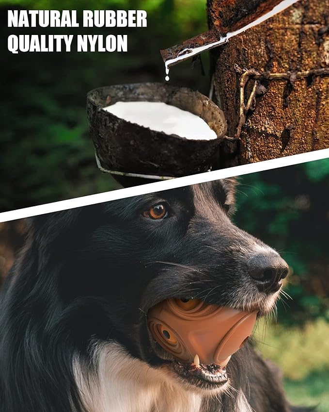 Giggle Ball for Dogs Owl Toys for Aggressive Chewers Dog Ball Toy for Puppy Medium Large Dogs Fun Gift for Dog Natural Rubber Cute Hoot Brown