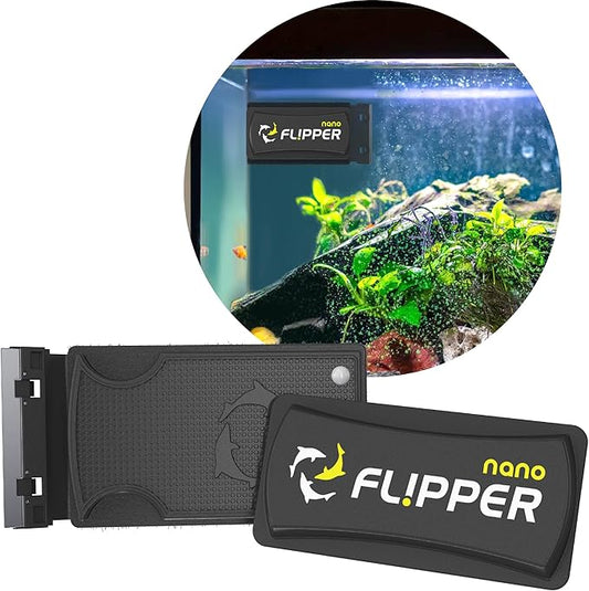 FL!PPER Flipper Magnetic Aquarium Glass Cleaner & Fish Tank Accessories | Effortless Algae Remover for Fish Tank (Nano)