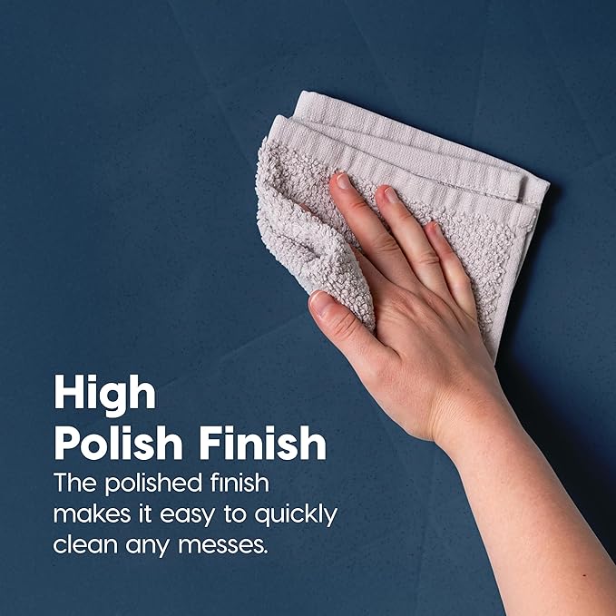 IRIS USA Pee Pad Holder - For Small Sized Dog and Puppy Pee Pads, Secured Latches, Non-Skid Feet, High Polish Finish for Easy Cleaning, Leak Protection, Fits 17"x23" Pad, Navy