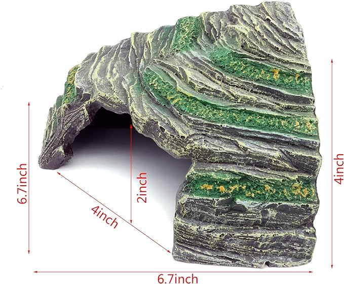 JIHAQUA Terrarium Decor Reptile Hide Reptile Hides and Caves Aquarium Tank Accessories Decorations,Medium