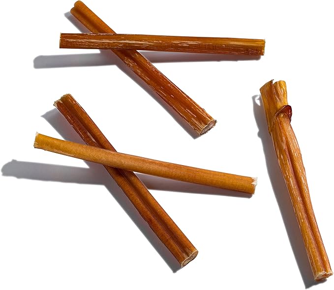 Jack&Pup Thin Bully Sticks for Small Dogs - 6 Inch, Odor Free, 100% Beef Dog Chew (10 Pack) for Puppies, Small Dogs
