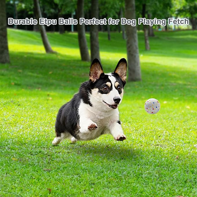 Dog Toy Balls 2.2 Inch, Indestructible Dogs Balls 5 Pack for Aggressive Chewers, Durable Interactive Toys for Small and Medium Puppy, Perfect for 2.2" Automatic Dog Ball Launcher (ETPU Material)