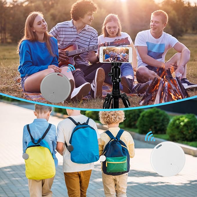 Konohan 5 Packs Portable GPS Tracking Mobile Tracking Anti Loss Smart Device Key Finder Locator GPS Finders Tracker Device for Pets Dog Cat Wallet Keychain Luggage, Alarm Reminder(Stylish)