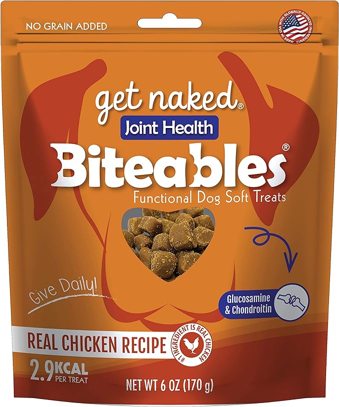 Get Naked Biteables Joint Health Soft Treats for Dogs 6oz Bag