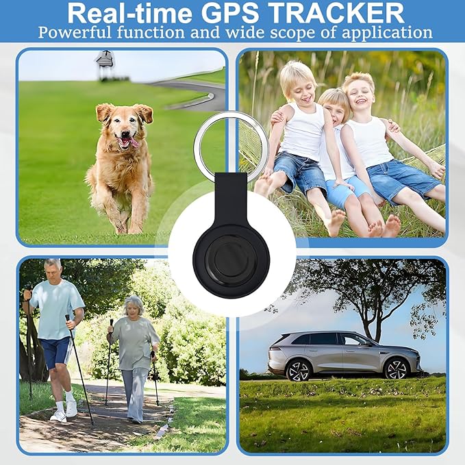 GPS Tracker for Vehicles, Cars, Pets, Kids & Valuables – No SIM Card, No Subscription – Real-Time Global Tracking Device – Compatible with iOS & Android