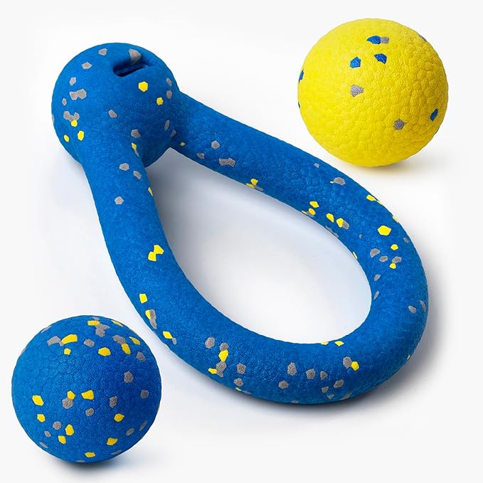 Indestructible Dog Toys Dog Toys for Large Dogs Flying Discs for Medium/Large Breeds Dog Training Ring,Floating Dog Ring Toys for Throwing,Catching Flying Lightweight Dog Toy (Blue)