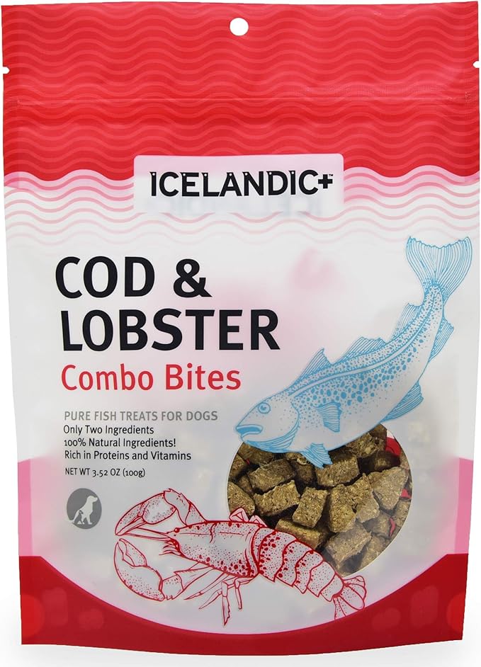Icelandic+ Cod & Lobster Combo Bites Dog Treat 3.0-oz Bag