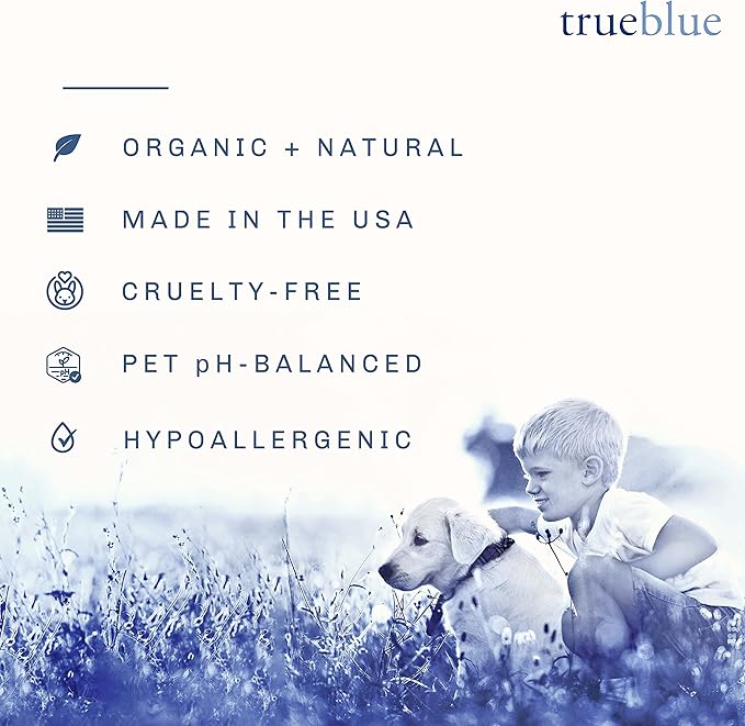 TrueBlue Pure & Sure Puppy Shampoo – Cleansing Wash, Deodorizing, Moisturizing – Toxin Free, Milk, Honey Natural Botanical Blend – Tearless Dog Shampoos – 12 Fl. Oz.