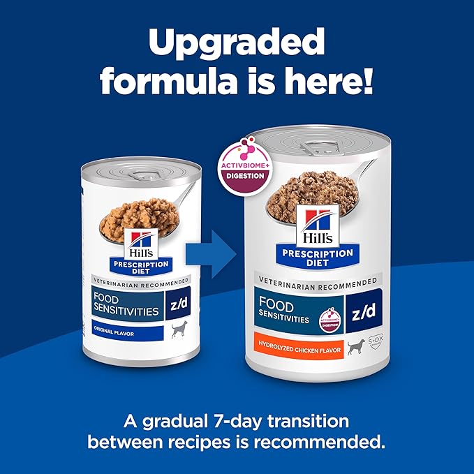 Hill's Prescription Diet z/d Skin/Food Sensitivities Hydrolyzed Wet Dog Food, Veterinary Diet, 13 oz. Cans, 12-Pack