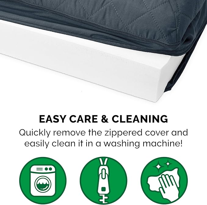 Furhaven Orthopedic Dog Bed for Large Dogs w/ Removable Bolsters & Washable Cover, For Dogs Up to 125 lbs - Quilted Sofa - Iron Gray, Jumbo Plus/XXL