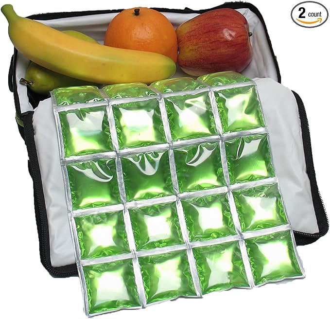 ICY-COOLS Reusable Ice Packs for Coolers - Flexible Ice Sheets, Flat and Long-Lasting for Camping or Lunch Boxes, 10x16 & 8x12, 1 or 3 Pack