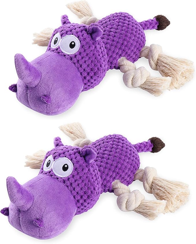 Squeaky Dog Toy - Plush Interactive Toy, Ideal for Large Dogs, Medium & Small Breeds, Aggressive Chewers & Puppies During Teething