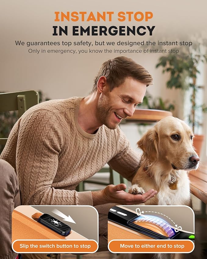 YABIFE 7-Speed Pet Nail Grinder with Light – Heavy Duty, Whisper Quiet Nail Trimmer for Dogs, Cats, Birds & Small Animals – Single-Handed Operation