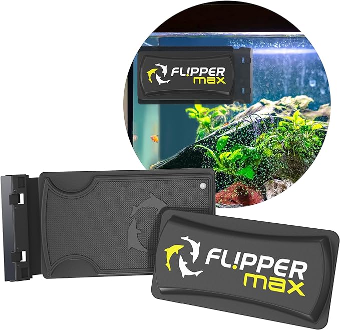 FL!PPER Flipper Magnetic Aquarium Glass Cleaner & Fish Tank Accessories | Effortless Algae Remover for Fish Tank (Max)