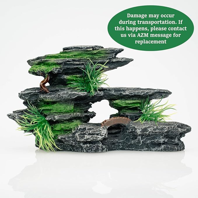 Fish Tank Decoration - Aquarium Ornament Rock Cave Landscape,02