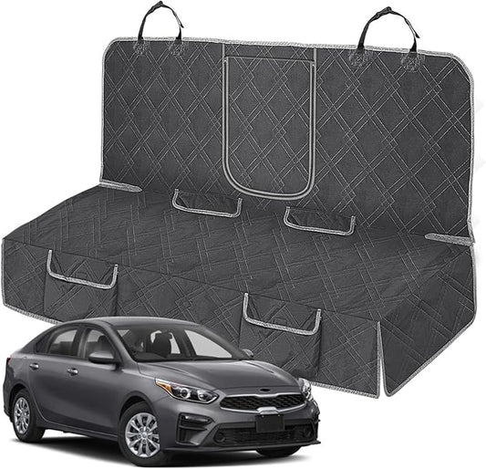 Dog Car Seat Cover Compatible with Kia Forte 2012-2025, Waterproof Pet Bench Seat Cover for Back Seat, 600D Heavy Duty Scratch Proof Nonslip Truck Seat Covers for Dogs