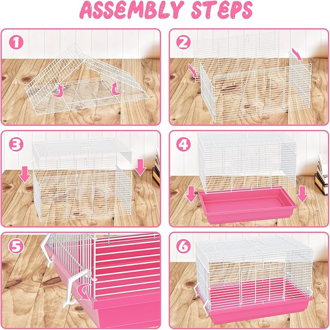 Hamster Cages, Small Animal Travel Cages - Ideal for Temporarily Transporting or Carrying Hamsters, Guinea Pigs, Rats, Parrots, Birds, Squirrels and Other Small Animals.