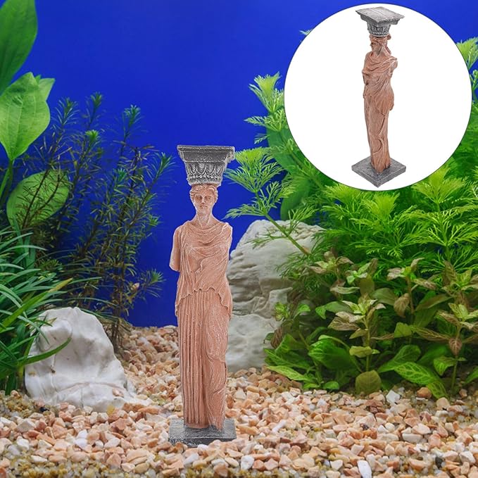 Fish Tank Decoration Aquarium Decor, 8.258" Resin Aquarium Goddess Statue,Fish Tank Decor, Aquarium Landscape Decoration Resin Goddess Statue Suitable for Fish Tanks Swimming Pool