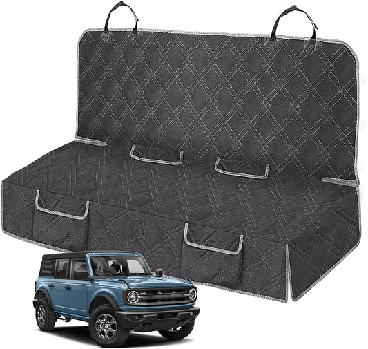 Dog Car Seat Cover Compatible with Ford Bronco 4 Door 2021-2025, Waterproof Pet Bench Seat Cover for Back Seat, 600D Heavy Duty Scratch Proof Nonslip Truck Seat Covers for Dogs