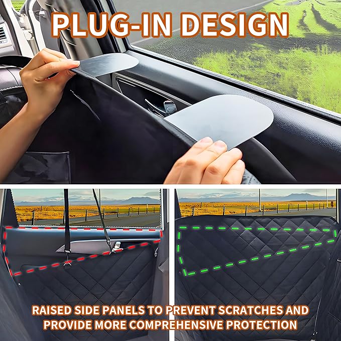 Dog Car Seat Cover Waterproof & Nonslip | Pet Seat Protector for Cars,SUVs,Trucks.