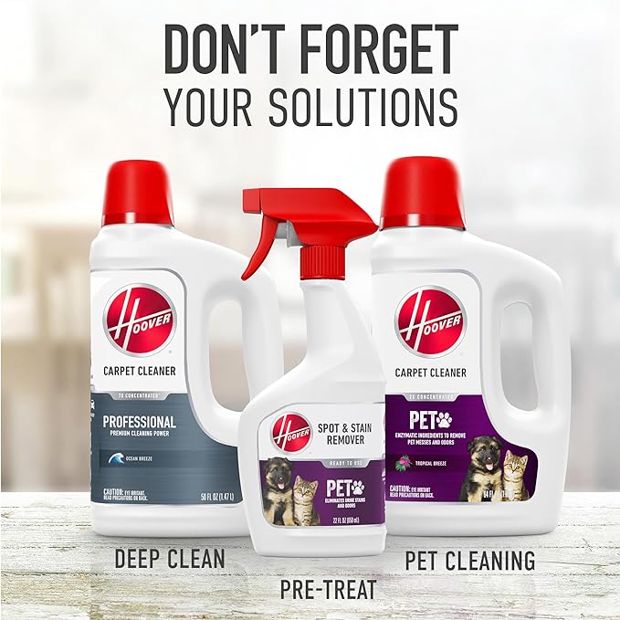 Hoover SmartWash Pet Automatic Carpet Cleaner Machine with Spot Chaser Wand, Deep Cleaning Carpet Shampooer Machine, Pair with a Hoover Carpet Cleaner Solution for a Bright, Refreshed Home