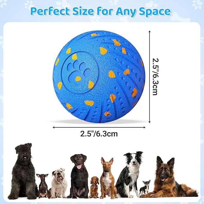 Self-Moving Dog Ball Interactive Dog Toy with Automatic Rolling, Bouncing & Vibration to Keep Dogs Entertained Chew-Proof & Waterproof for Small/Medium Breeds, O18-Blue