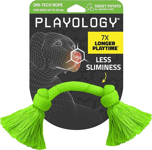 Playology Rope Toys for Dogs | Tug of War Dog Toy for Aggressive Chewers | Sweet Potato Scented Dog Toys | Medium Rope Toy for Interactive Play
