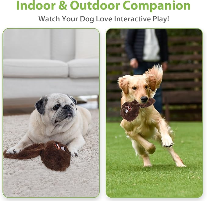 PETGEEK Interactive Dog Ball Toy, Automatic Dog Toys with Music and Recording, Rechargeable Vibrating Dogs Ball for Small/Medium/Large Sizes, Enrichment Toy for Doggy to Keep Them Busy (Brown)