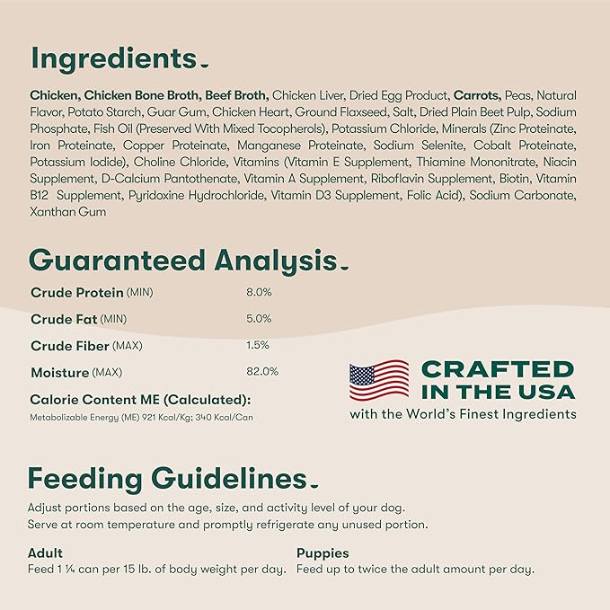 Jinx Bone Broth Stew for Dogs, Variety Pack - Chicken & Salmon Recipes - Grain-Free Wet Dog Food & Topper for Picky Eaters - Promotes Lean Muscle Growth, Healthy Coat & Digestion - 13 Oz, 12 Pack