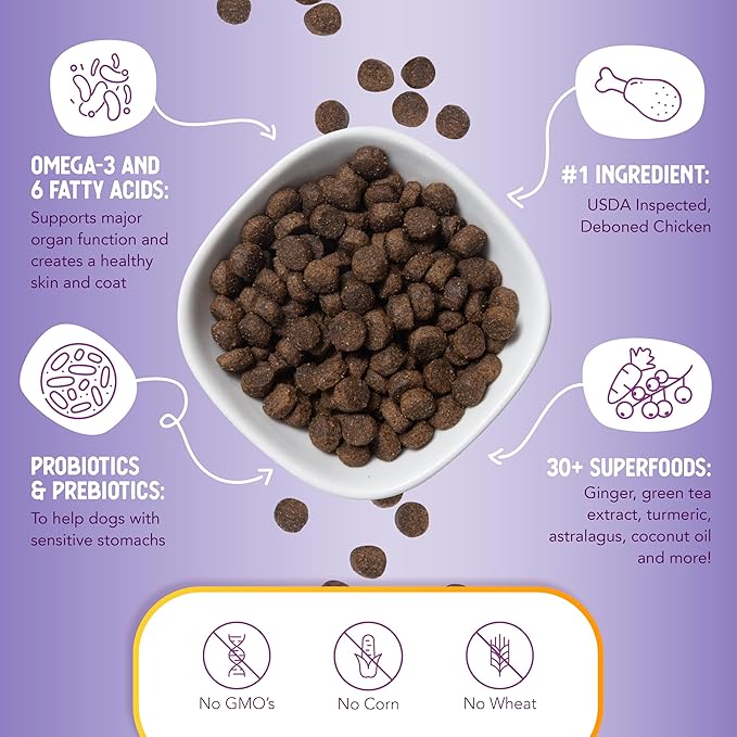 Health Extension Original Chicken & Brown Rice Dry Dog Food (4 lb / 1.81 kg) - Protein-Packed Formula with Probiotics, Omega 3 for Holistic Health in Dogs of All Life Stages (Pack of 2)