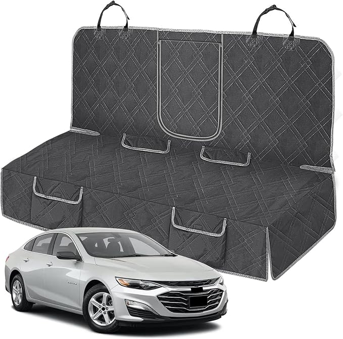 Dog Car Seat Cover Compatible with Chevy Malibu 2004-2025, Waterproof Pet Bench Seat Cover for Back Seat, 600D Heavy Duty Scratch Proof Nonslip Truck Seat Covers for Dogs
