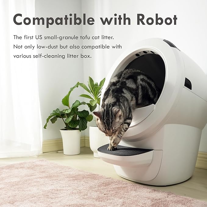 Lady N Granular Tofu Cat Litter Mini-Pellet Compatible with Automatic Self-Cleaning Cat Litter Box, Premium Clumping Ultra Absorbent, Low Tracking, Odor Control 9lb Yosemite Scent
